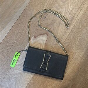 NWT Black Sam Edelman Gemma Convertible Bag Chain Bag